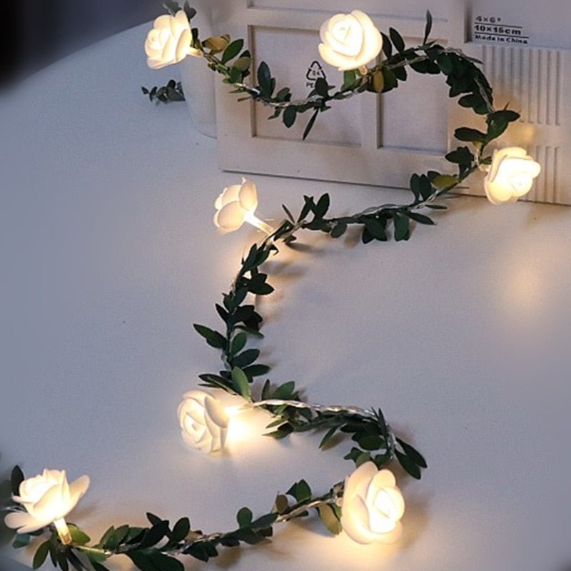 Rose Vine LED String Lights - DormVibes