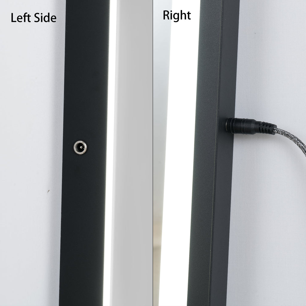 Simple Full Length Mirror with LED Border - DormVibes