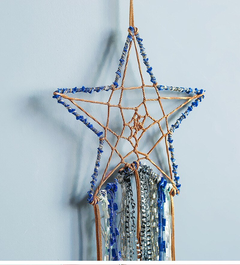 Sky-Inspired Indoor Star Dream Catcher: Exquisite Hanging Pendant for Wall Decor - DormVibes