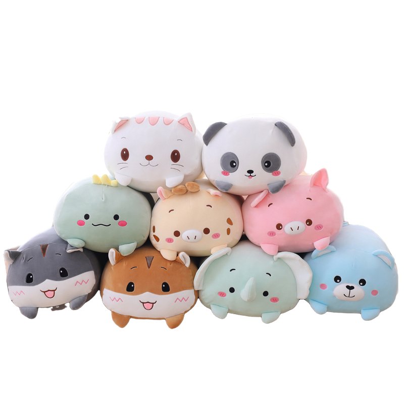 Small Cartoon Animals Plush Toys Collection – 18~30cm Stuffed Cat, Bear, Hamster, Elephant, Panda, Penguin, Pig, Frog Plushie, Ideal Gift - DormVibes