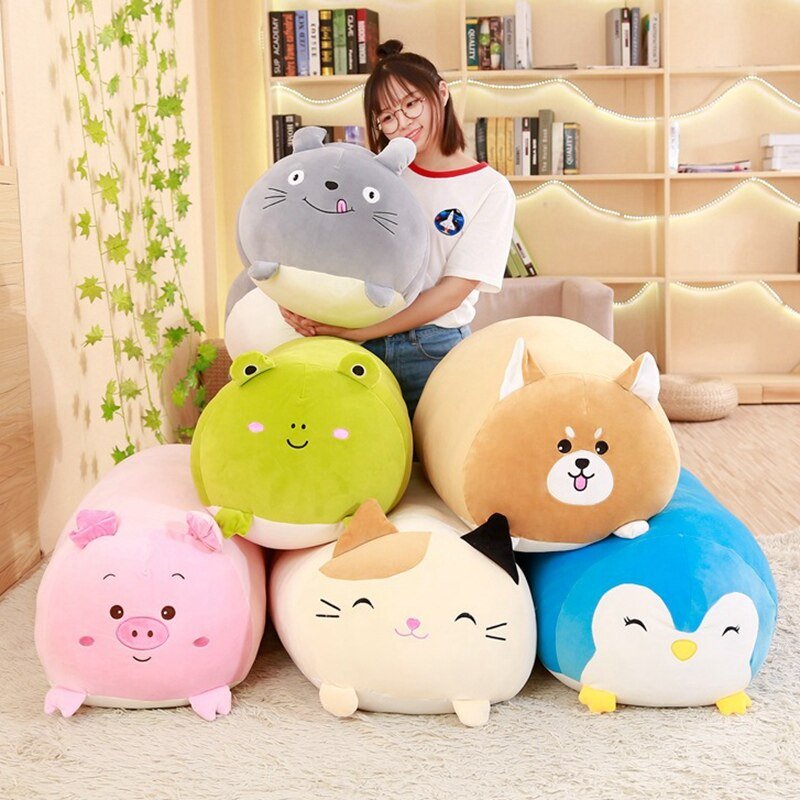 Small Cartoon Animals Plush Toys Collection – 18~30cm Stuffed Cat, Bear, Hamster, Elephant, Panda, Penguin, Pig, Frog Plushie, Ideal Gift - DormVibes