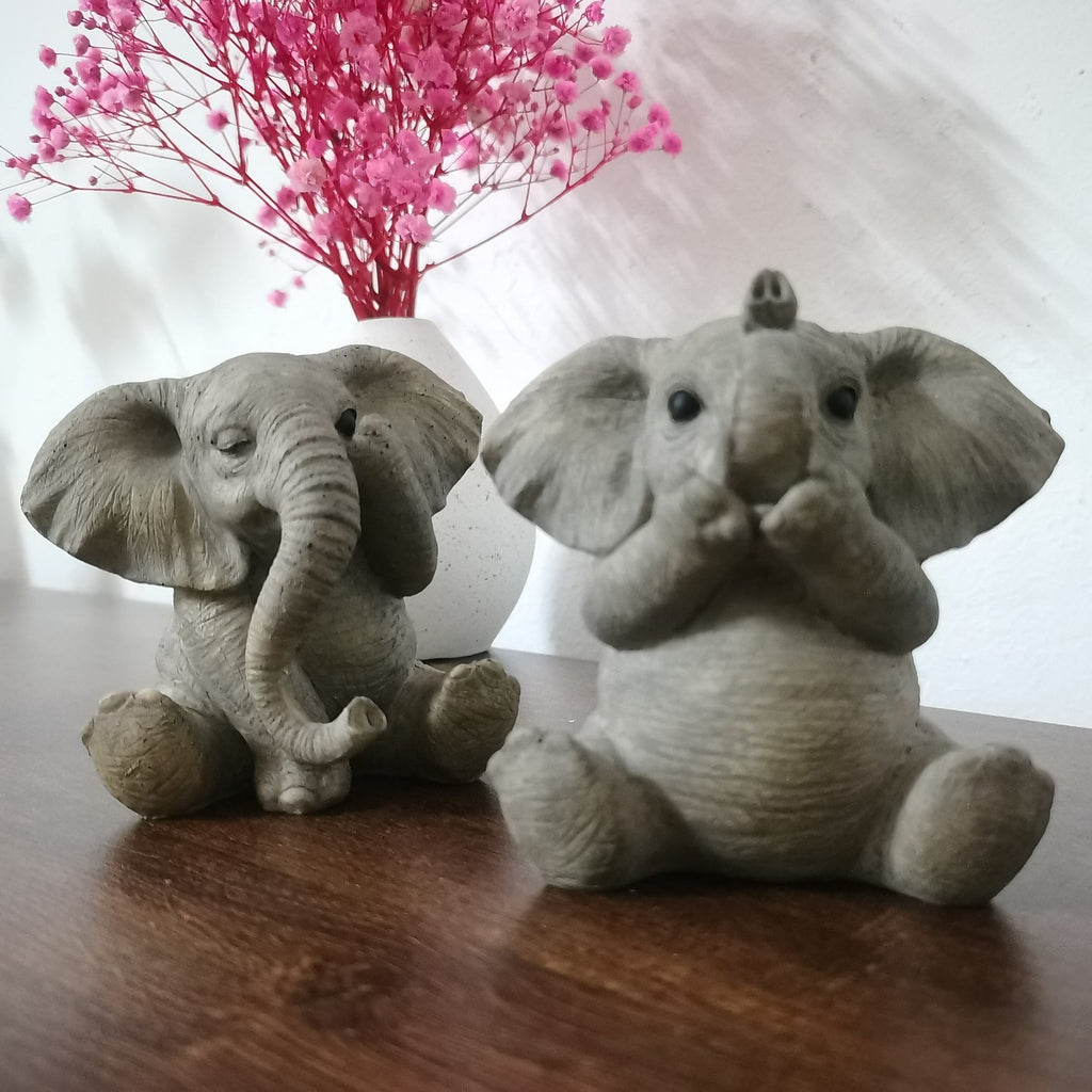 Small Elephant Desk Ornament Decor - DormVibes