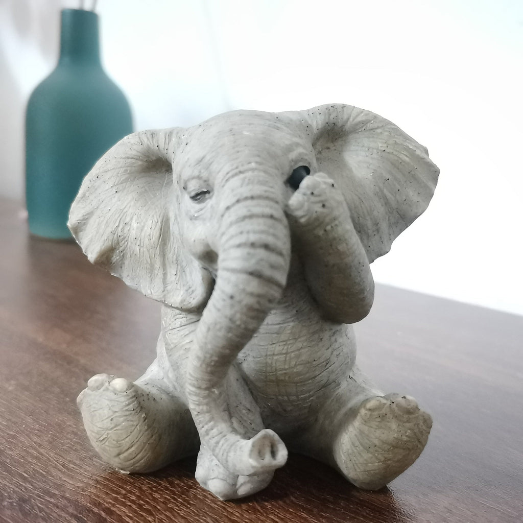 Small Elephant Desk Ornament Decor - DormVibes