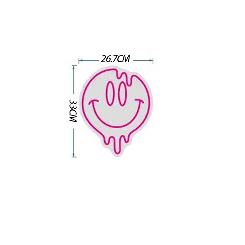 Smile Face Sweaty Melting Smiley Neon Sign - DormVibes