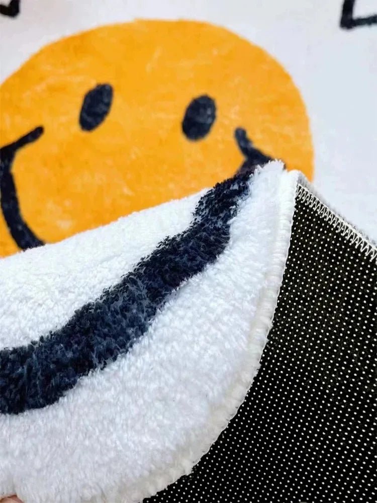 Smiley Face Flower Tufted Rug – DormVibes