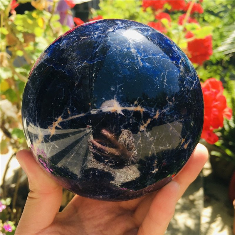 Sodalite Dumortierite Stone Crystal Ball Sphere - Blue Crystals - DormVibes