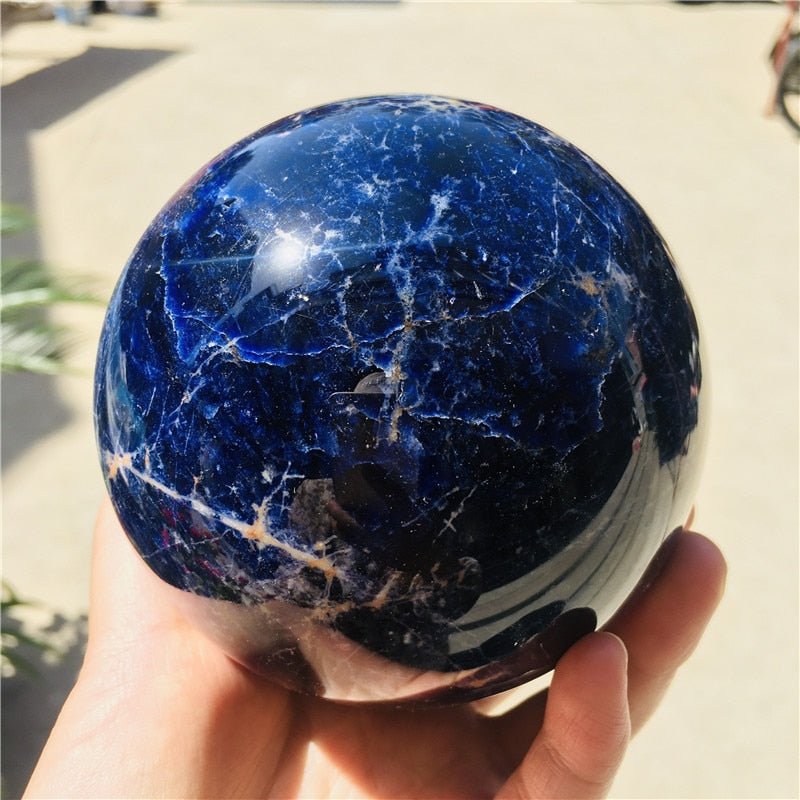 Sodalite Dumortierite Stone Crystal Ball Sphere - Blue Crystals - DormVibes