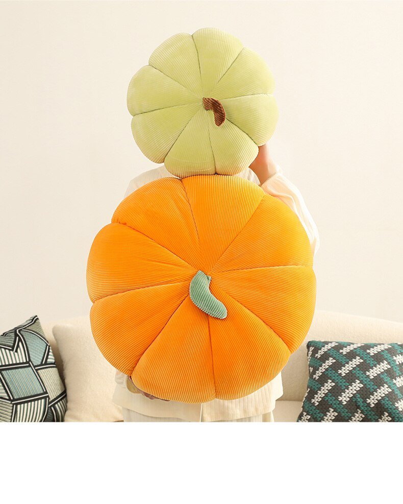 Soft Plush Pumpkin Hug Pillow: Round Shape Creative Sofa Throw Cushion –  DormVibes