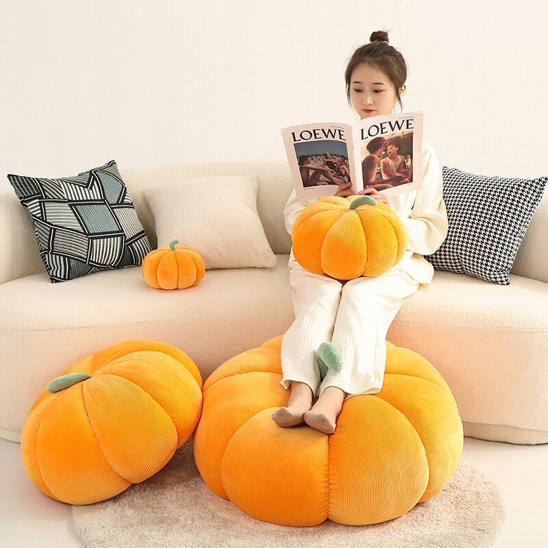 Soft Simulation Pumpkin Pillow: Cute, Soothing Sofa Cushion for Home Decor - DormVibes