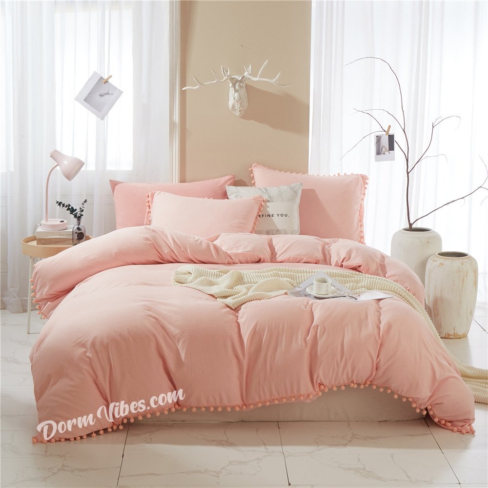 Spring Pom Pom Bed Set - DormVibes