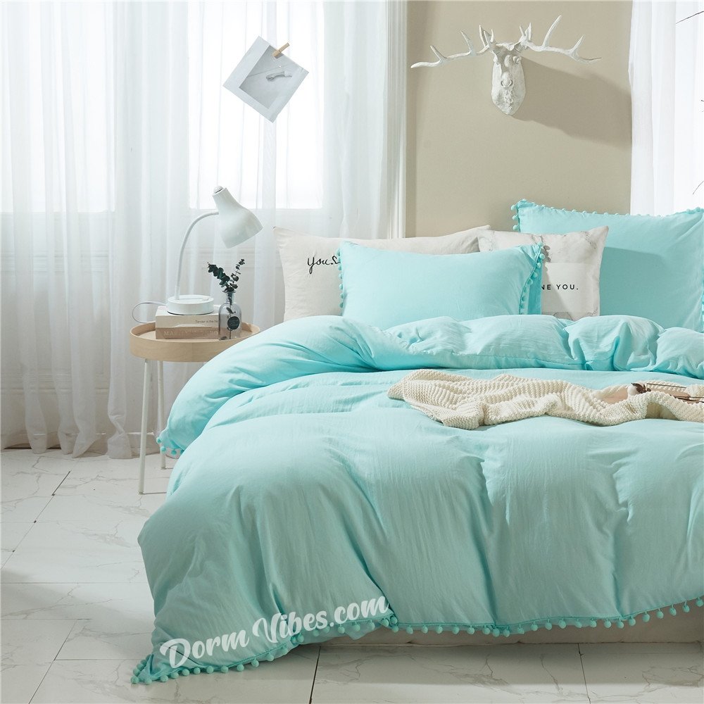 Spring Pom Pom Bed Set - DormVibes