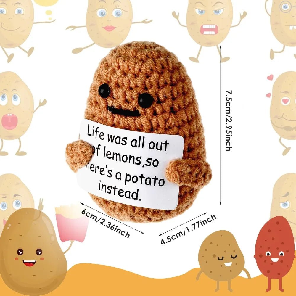 Spudtacular Emotional Support: The Hilarious Knitted Potato - DormVibes