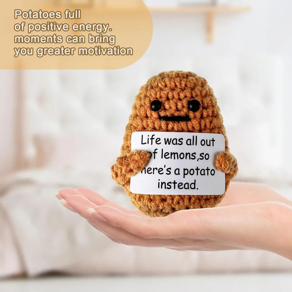 Spudtacular Emotional Support: The Hilarious Knitted Potato - DormVibes