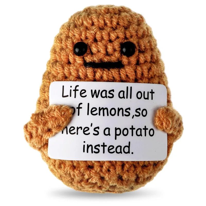 Spudtacular Emotional Support: The Hilarious Knitted Potato - DormVibes