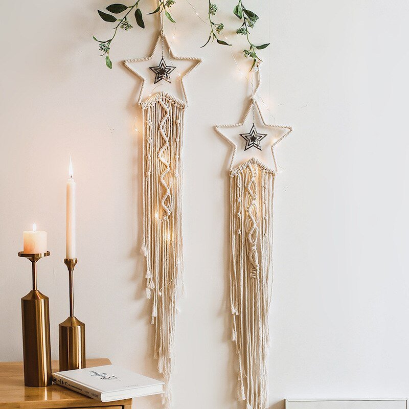 Star Handmade Weaving Ornament: Nordic-Inspired Wall Decor, Fresh & Simple Room Accessory for Home Decoration - DormVibes