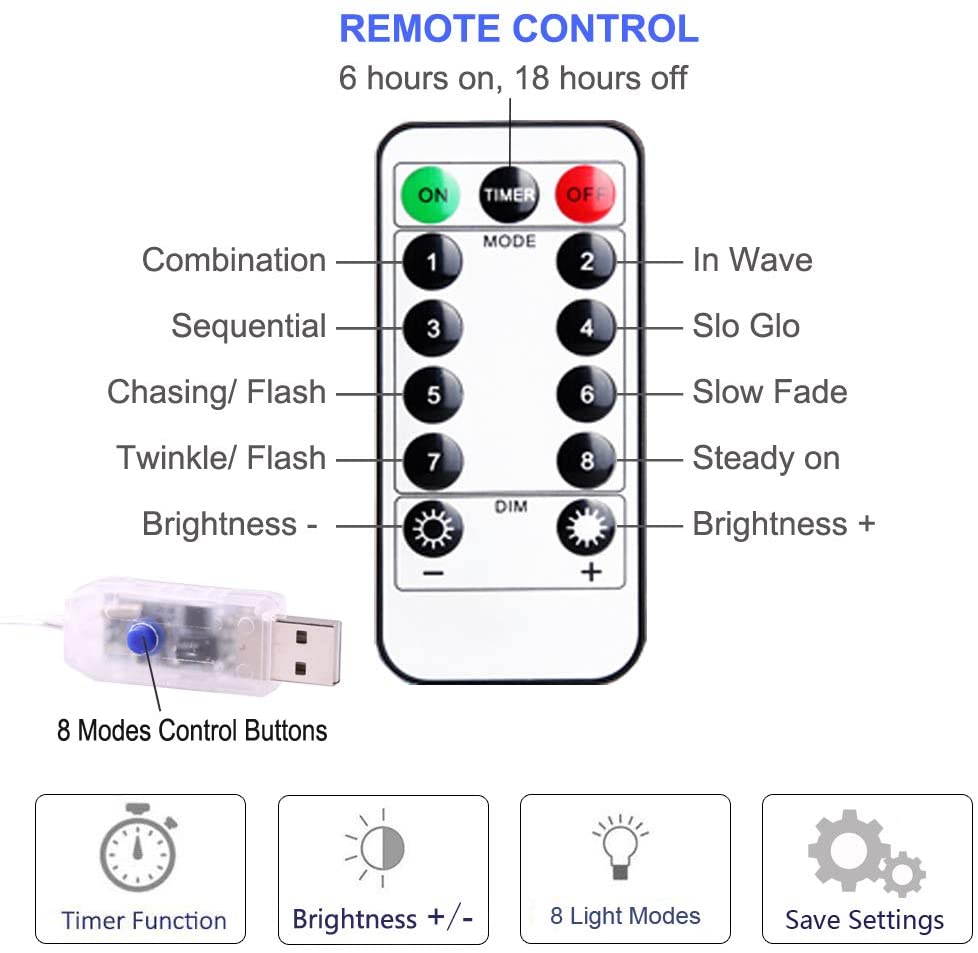 USB Fairy LED Light with Remote Control