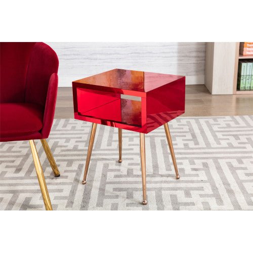 Stylish Acrylic Mirror Side Table - DormVibes