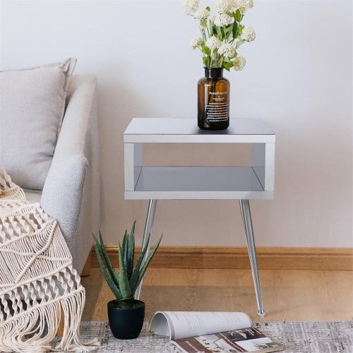 Stylish Acrylic Mirror Side Table - DormVibes