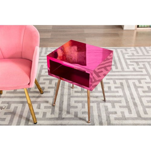 Stylish Acrylic Mirror Side Table - DormVibes