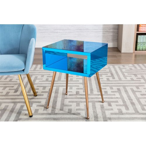 Stylish Acrylic Mirror Side Table - DormVibes