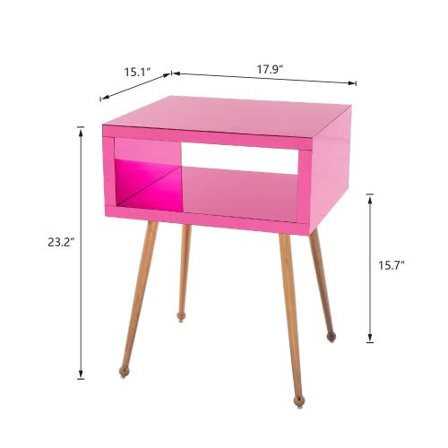 Stylish Acrylic Mirror Side Table - DormVibes