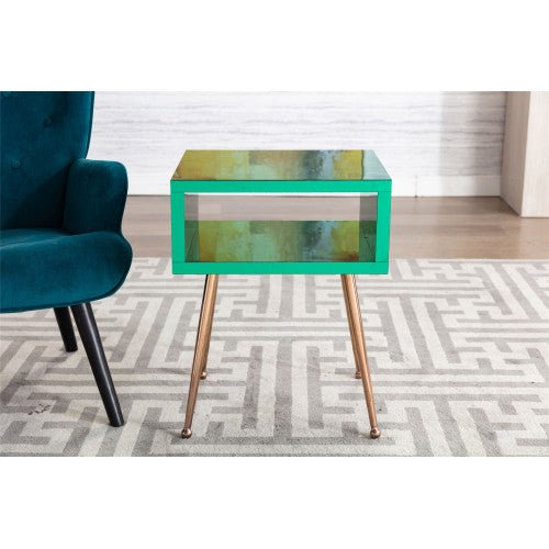 Stylish Acrylic Mirror Side Table - DormVibes