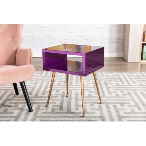 Stylish Acrylic Mirror Side Table - DormVibes
