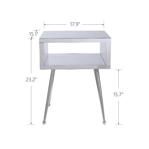 Stylish Acrylic Mirror Side Table - DormVibes