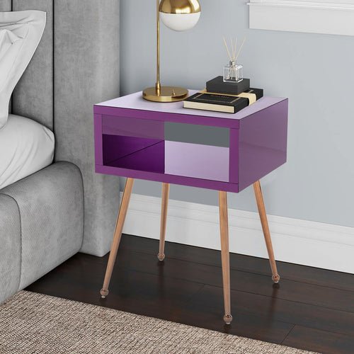 Stylish Acrylic Mirror Side Table - DormVibes