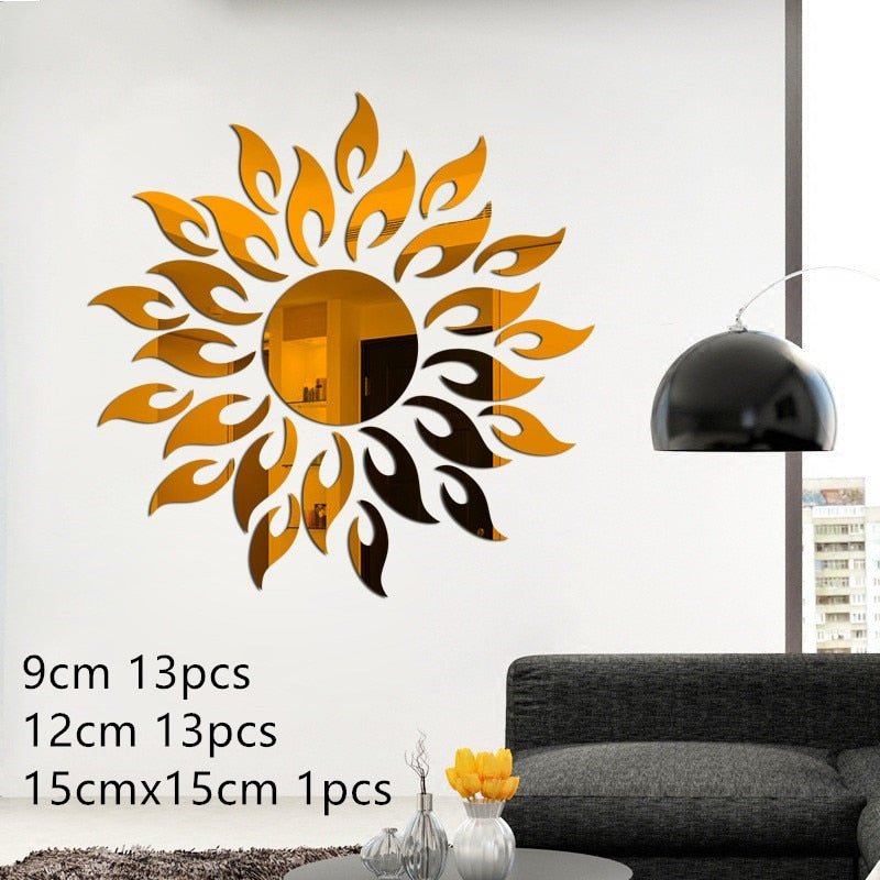 Sunflower Shine DIY Mirror Stickers - DormVibes