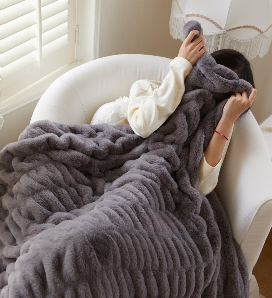 Super Soft Ruched Blanket - DormVibes