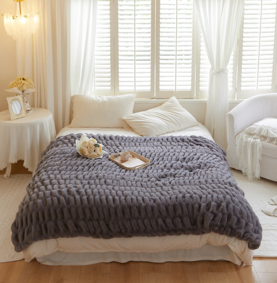 Super Soft Ruched Blanket - DormVibes