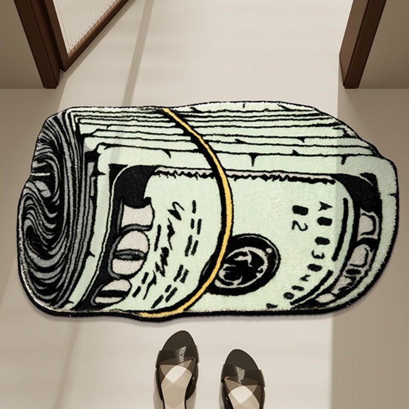 Thickened Plush Mat - Creative Dollar Design Carpet for Living Room, Children's Bedroom, Bedside, and Cloakroom Decor - DormVibes