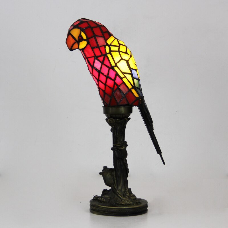 "Tropical Paradise" Tall Birds Parrot Tree Table Lamp - DormVibes