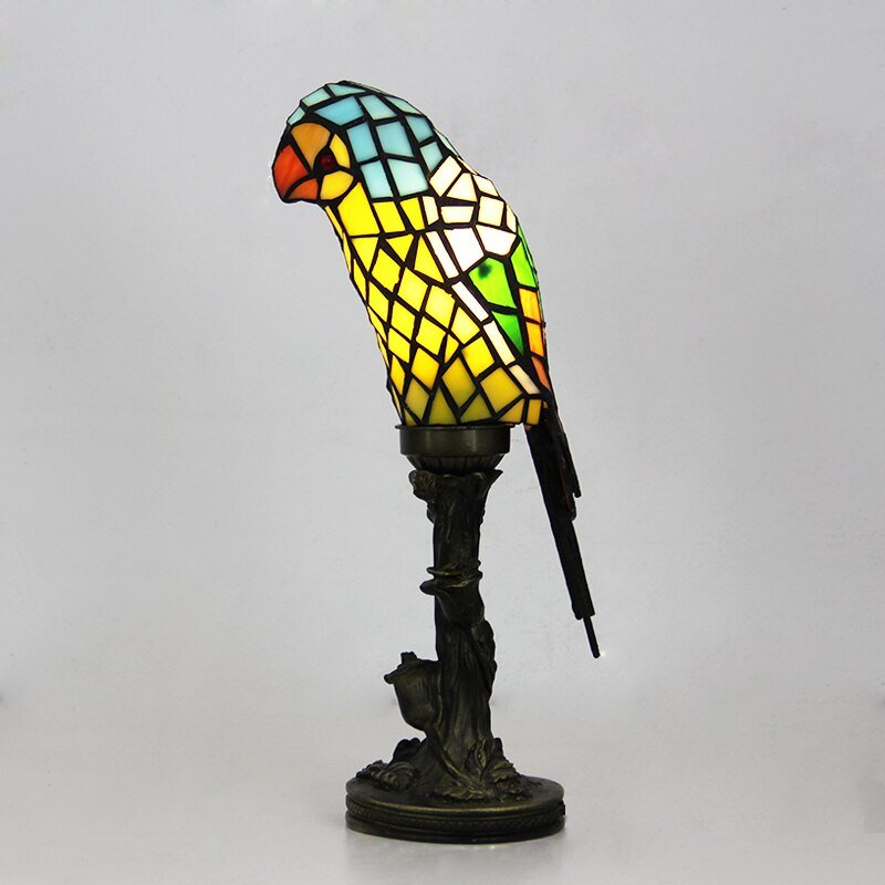 "Tropical Paradise" Tall Birds Parrot Tree Table Lamp - DormVibes