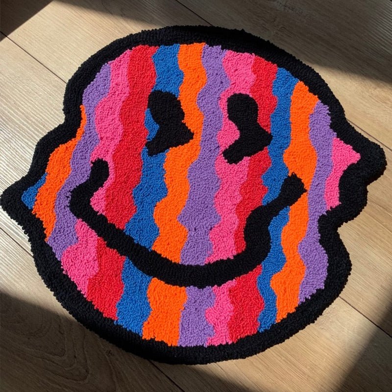 Twisted Smile Plush Carpet Rug - Handmade Softness for Luxurious Room Decor - DormVibes