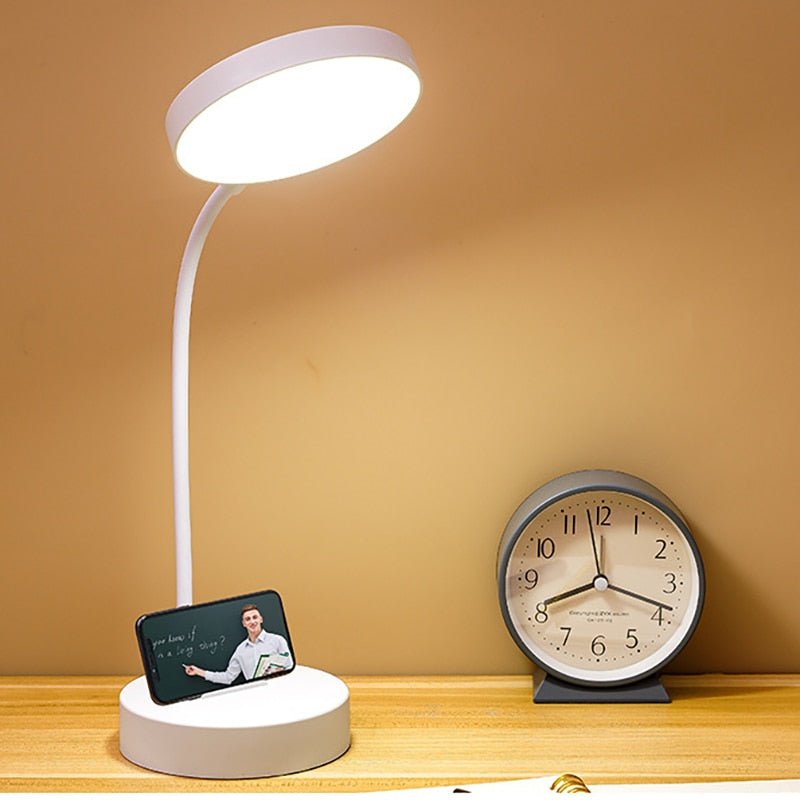 USB Rechargeable LED Desk Lamp Eye-Care Reading Light for