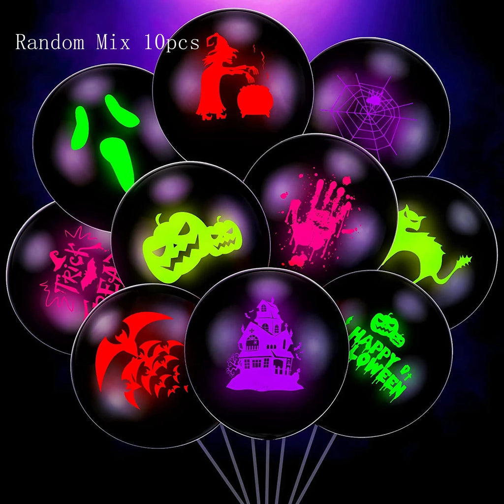 UV Blacklight Balloons - Happy Birthday Glow In The Dark Neon Glowing - DormVibes