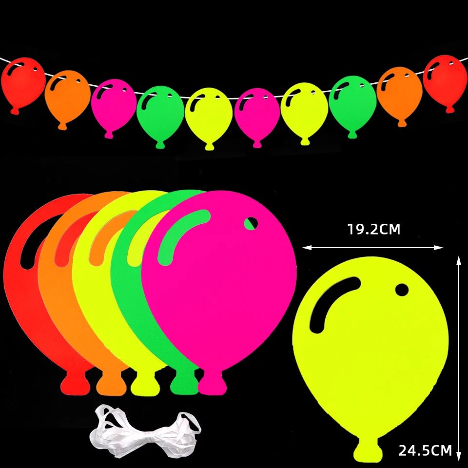 UV Blacklight Balloons - Happy Birthday Glow In The Dark Neon Glowing - DormVibes