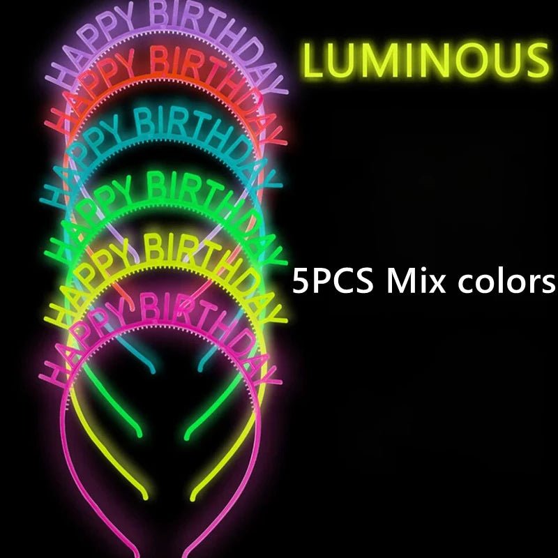 UV Blacklight Balloons - Happy Birthday Glow In The Dark Neon Glowing - DormVibes