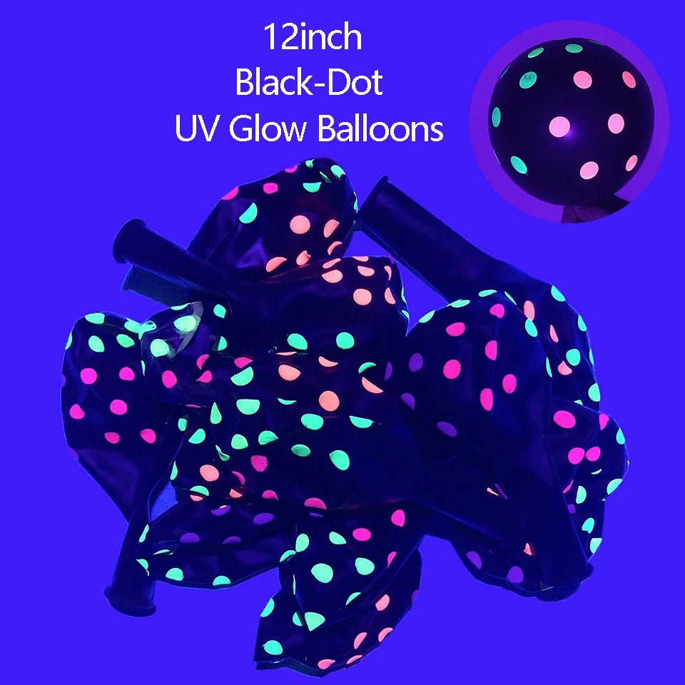 UV Blacklight Balloons - Happy Birthday Glow In The Dark Neon Glowing - DormVibes