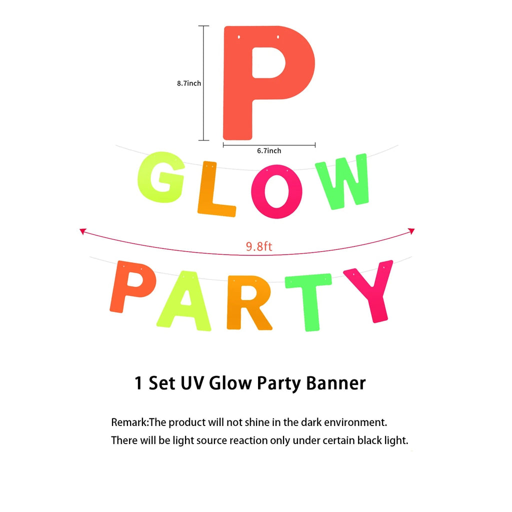 UV Blacklight Balloons - Happy Birthday Glow In The Dark Neon Glowing - DormVibes