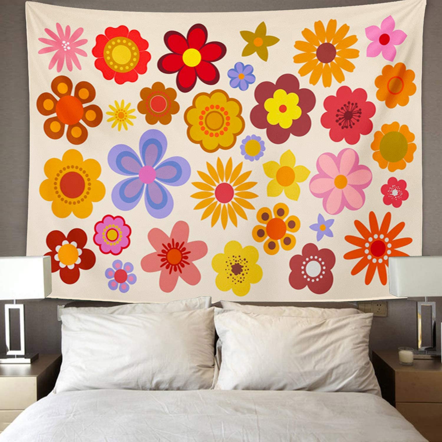 Vintage floral sales wall tapestry
