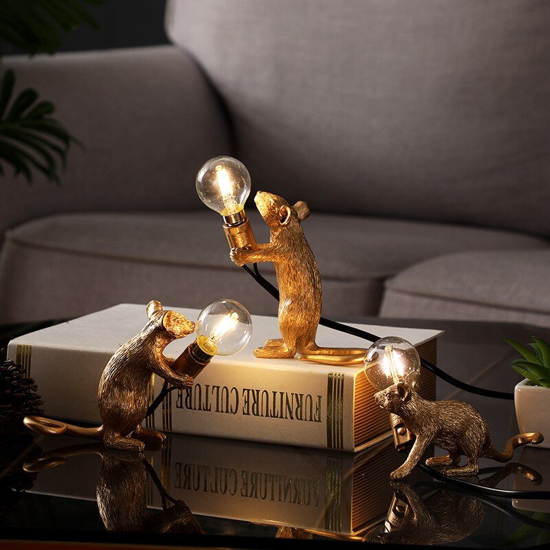 Vintage Mouse LED Table Lamp – DormVibes