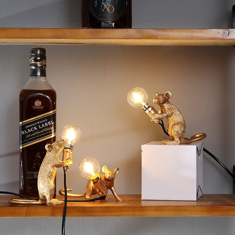 Vintage Mouse LED Table Lamp - DormVibes