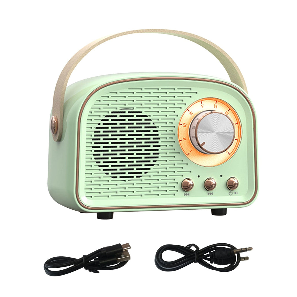 Vintage Style Bluetooth-Compatible Speaker: Retro Wireless Music Player with Handle - DormVibes