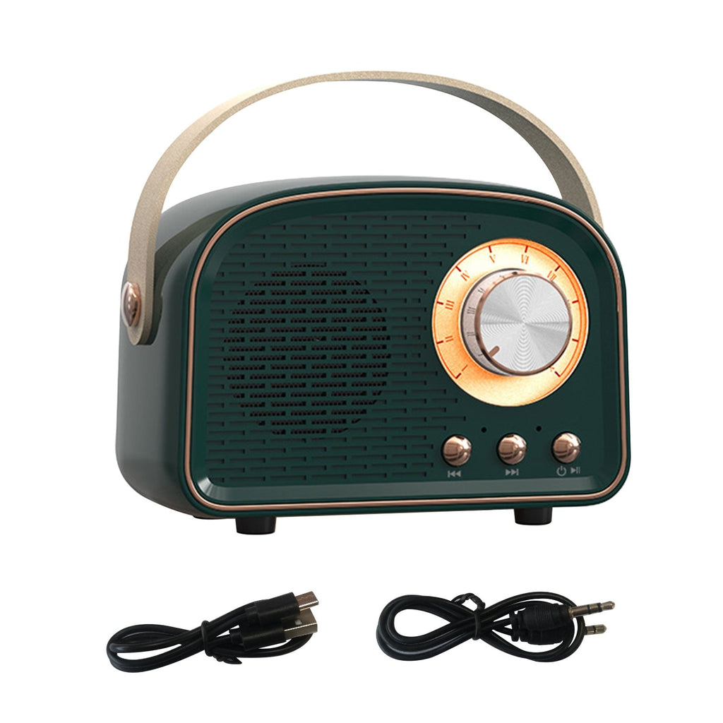 Vintage Style Bluetooth-Compatible Speaker: Retro Wireless Music Player with Handle - DormVibes