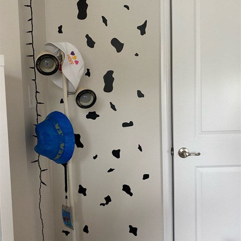 Whimsical Cow Spot Polka Dot Wall Stickers - Charming Print Decals for Bedroom, Fridge, and Kids Room - DormVibes