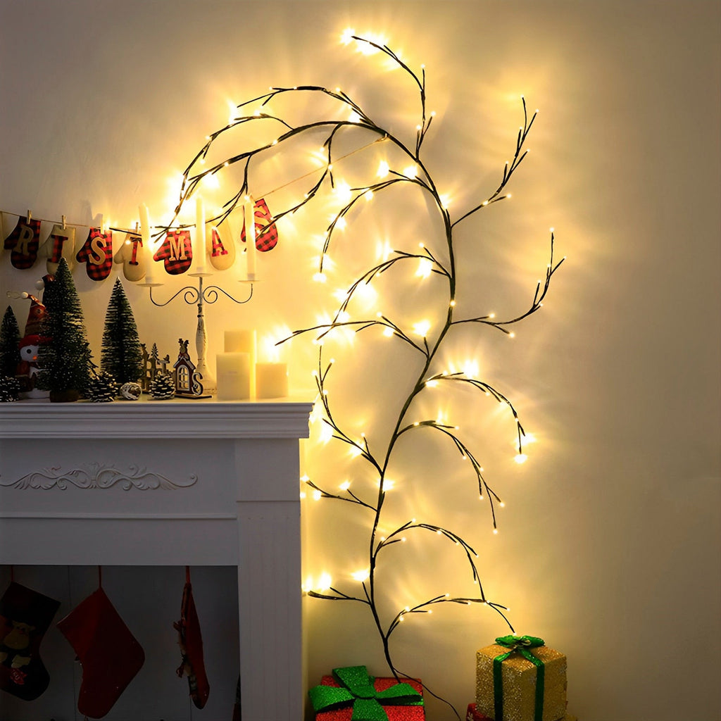 Willow Vine LED String Lights - 144LED Artificial Plant Wall Decor for Bedroom, Night Light, and Valentine's Day 2023 - DormVibes